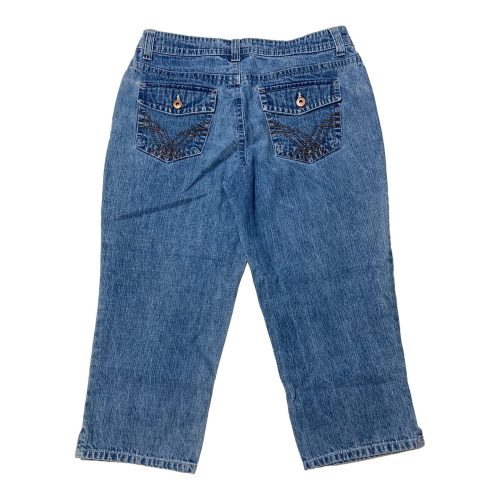 BILL BLASS Denim Capri Jeans Women's 8 Straight Leg Cotton EUC